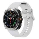 For Samsung Galaxy Watch Ultra 47mm Solid Color Colorful Buckle Silicone Watch Band(Silver Grey) - 1
