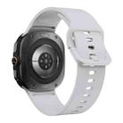 For Samsung Galaxy Watch Ultra 47mm Solid Color Colorful Buckle Silicone Watch Band(Silver Grey) - 2