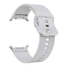 For Samsung Galaxy Watch Ultra 47mm Solid Color Colorful Buckle Silicone Watch Band(Silver Grey) - 3
