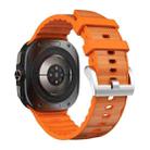 For Samsung Galaxy Watch Ultra 47mm Solid Color Sports Silicone Watch Band(Orange) - 2