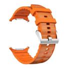 For Samsung Galaxy Watch Ultra 47mm Solid Color Sports Silicone Watch Band(Orange) - 3