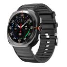 For Samsung Galaxy Watch Ultra 47mm Solid Color Sports Silicone Watch Band(Black) - 1