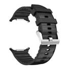 For Samsung Galaxy Watch Ultra 47mm Solid Color Sports Silicone Watch Band(Black) - 3