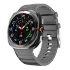For Samsung Galaxy Watch Ultra 47mm Solid Color Sports Silicone Watch Band(Grey) - 1