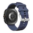 For Samsung Galaxy Watch Ultra 47mm Solid Color Sports Silicone Watch Band(Midnight Blue) - 2