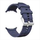 For Samsung Galaxy Watch Ultra 47mm Solid Color Sports Silicone Watch Band(Midnight Blue) - 3