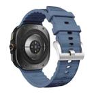 For Samsung Galaxy Watch Ultra 47mm Solid Color Sports Silicone Watch Band(Light Blue) - 2