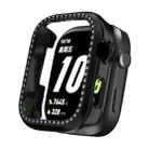 For Huawei Watch D2 Single Row Diamond Half Coverage PC Hollow Watch Case(Black) - 1