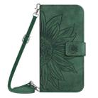 For Samsung Galaxy XCover7 Pro Skin Feel Sun Flower Embossed Flip Leather Phone Case with Lanyard(Green) - 2