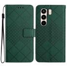 For itel Power 70 Rhombic Grid Texture Leather Phone Case(Green) - 1