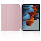 For Samsung Galaxy Tab S8 / Galaxy Tab S7 T870 11 inch Horizontal Flip Anti-fall Transparent Leather Case with Three-folding Holder & Pen Slot(Rose Gold) - 2