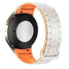 For Samsung Galaxy Watch 7 / 6 / 5 Magnetic Silicone Watch Band(Starlight+Orange) - 2