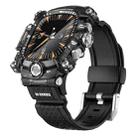 For Apple Watch Series 10 46mm Metal Case Integrated Silicone Watch Band(Transparent Black+Black) - 2