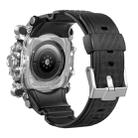 For Apple Watch Series 10 46mm Metal Case Integrated Silicone Watch Band(Transparent+Black) - 3