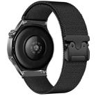 22mm Parachute Buckle Milanese Metal Steel Mesh Watch Band(Black) - 1