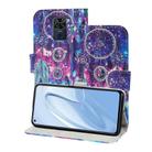 For Xiaomi Redmi Note 9 3D Painting Pattern Coloured Drawing Horizontal Flip PU Leather Case with Holder & Card Slots & Wallet & Lanyard(Starry Wind Chime) - 1