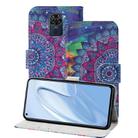 For Xiaomi Redmi Note 9 3D Painting Pattern Coloured Drawing Horizontal Flip PU Leather Case with Holder & Card Slots & Wallet & Lanyard(Oil Painted Mandala) - 1