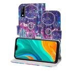 For Huawei Y8s 3D Painting Pattern Coloured Drawing Horizontal Flip PU Leather Case with Holder & Card Slots & Wallet & Lanyard(Starry Wind Chime) - 1