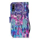 For Huawei Y8s 3D Painting Pattern Coloured Drawing Horizontal Flip PU Leather Case with Holder & Card Slots & Wallet & Lanyard(Starry Wind Chime) - 3