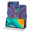 For Huawei Y8s 3D Painting Pattern Coloured Drawing Horizontal Flip PU Leather Case with Holder & Card Slots & Wallet & Lanyard(Oil Painted Mandala) - 1
