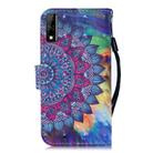 For Huawei Y8s 3D Painting Pattern Coloured Drawing Horizontal Flip PU Leather Case with Holder & Card Slots & Wallet & Lanyard(Oil Painted Mandala) - 3