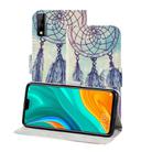 For Huawei Y8s 3D Painting Pattern Coloured Drawing Horizontal Flip PU Leather Case with Holder & Card Slots & Wallet & Lanyard(Feather Wind Chime) - 1