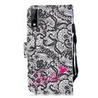 For Huawei Y8s 3D Painting Pattern Coloured Drawing Horizontal Flip PU Leather Case with Holder & Card Slots & Wallet & Lanyard(Lace Flower) - 3