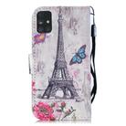 For Samsung Galaxy M31s 3D Painting Pattern Coloured Drawing Horizontal Flip PU Leather Case with Holder & Card Slots & Wallet & Lanyard(Eiffel Tower) - 3