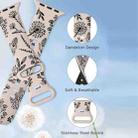For Apple Watch 46mm / 49mm / 45mm / 44mm Two Color Dandelion Engraved Silicone Watch Band(Starlight Black) - 2