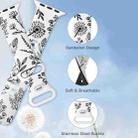 For Apple Watch 42mm / 41mm / 40mm / 38mm Two Color Dandelion Engraved Silicone Watch Band(White Black) - 2
