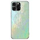 For iPhone 16 Pro Dazzling Acrylic Shockproof MagSafe Phone Case(Green) - 1