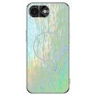 For iPhone 16e Dazzling Acrylic Shockproof MagSafe Phone Case(Green) - 1