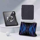 For iPad Air 13 2025 / 2024 / Pro 12.9 Relieve Stress Rotatable Y-Fold Leather Tablet Case(Black) - 1