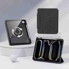 For iPad Pro 11 2024 Relieve Stress Rotatable Y-Fold Leather Tablet Case(Black) - 1