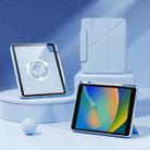 For iPad 10.2 2021 / 2020 / 2019 Relieve Stress Rotatable Y-Fold Leather Tablet Case(Blue) - 1