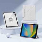 For iPad 10.2 2021 / 2020 / 2019 Relieve Stress Rotatable Y-Fold Leather Tablet Case(Grey) - 1