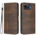 For ASUS Zenfone 12 Ultra Line Splicing Buckle Retro Leather Phone Case(Brown) - 2