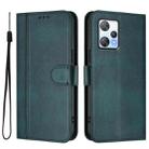 For Blackview A53 Line Splicing Buckle Retro Leather Phone Case(Dark Green) - 2