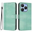 For Blackview Shark 9 5G Line Splicing Buckle Retro Leather Phone Case(Mint Green) - 2