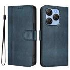 For Blackview Shark 9 5G Line Splicing Buckle Retro Leather Phone Case(Dark Blue) - 2