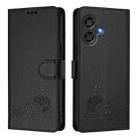 For Coolpad Cool 40i Cat Rat Embossed Pattern RFID Leather Phone Case with Lanyard(Black) - 2