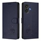 For Coolpad Cool 40i Cat Rat Embossed Pattern RFID Leather Phone Case with Lanyard(Blue) - 2