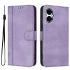 For BLU G53 Line Splicing Buckle Retro Leather Phone Case(Purple) - 2