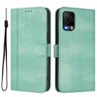 For BLU View 5 Pro Line Splicing Buckle Retro Leather Phone Case(Mint Green) - 2