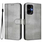 For Boost Mobile Celero 5G 2024 / 3 5G Line Splicing Buckle Retro Leather Phone Case(Grey) - 2