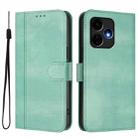 For Boost Mobile Celero 5G+ 2024 / 3+ 5G Line Splicing Buckle Retro Leather Phone Case(Mint Green) - 2
