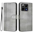 For Boost Mobile Summit 5G 2024 Line Splicing Buckle Retro Leather Phone Case(Grey) - 2