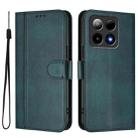 For Boost Mobile Summit 5G 2024 Line Splicing Buckle Retro Leather Phone Case(Dark Green) - 2
