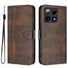 For Boost Mobile Summit 5G 2024 Line Splicing Buckle Retro Leather Phone Case(Brown) - 2