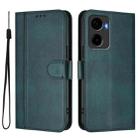 For Cricket Magic 2 5G / AT&T Propel 2 5G Line Splicing Buckle Retro Leather Phone Case(Dark Green) - 2